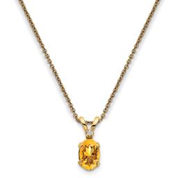 Gemstone Classics(tm) 14kt. Yellow Gold November Birthstone Necklace