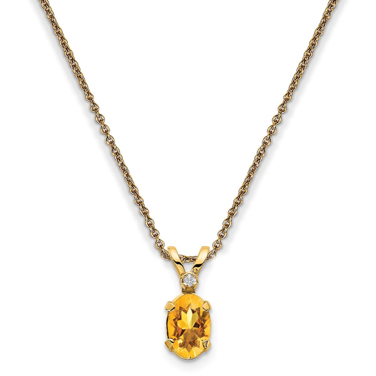 Gemstone Classics(tm) 14kt. Yellow Gold November Birthstone Necklace