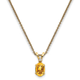 Gemstone Classics&#40;tm&#41; 14kt. Yellow Gold November Birthstone Necklace