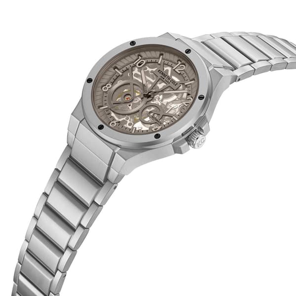 Men Kenneth Cole® New York Tinged Glass Silver Watch-KCWGY0063302