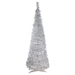 Northlight 6ft. Silver Tinsel Pop-Up Artificial Christmas Tree