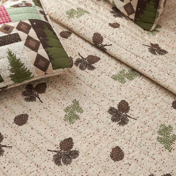 FreshFolds Wilder 3pc. Wildlife Patchwork Reversible Quilt Set