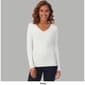 Womens Cuddl Duds Softwear with Stretch Long Sleeve V-Neck Tee - image 4