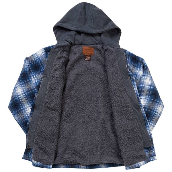 Mens Mountain Ridge Flannel Chest Protector Jacket - Light Blue