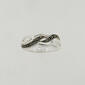 Marsala Silver Plated Genuine Marcasite Weave Ring - image 1
