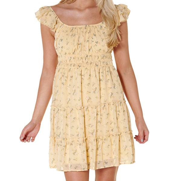 Juniors No Comment Whimsical Ruffle Tiered A-Line Dress