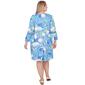 Plus Size Ruby Rd. 3/4 Sleeve Floral Lace Trim A-Line Dress - image 2