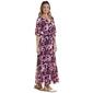 Womens Luxology Elbow Sleeve Print Tier Maxi Dress - image 4