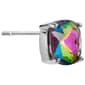 Athra Silver Plated Mystic Crystal Cushion-Cut Stud Earrings - image 2