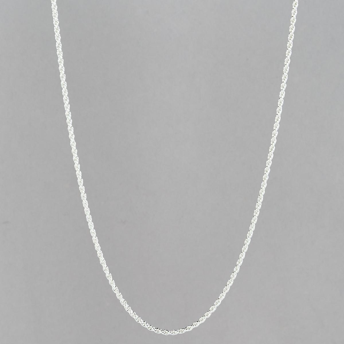 Design Collection Silver Plated Rope Necklace