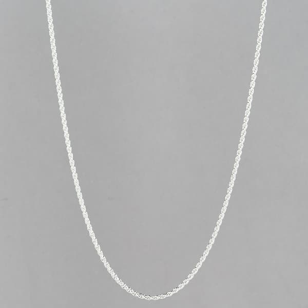 Design Collection Silver Plated Rope Necklace - image 