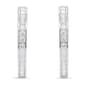 Nova Star® Sterling Silver 1ctw. Lab Grown Diamond Hoop Earrings - image 3