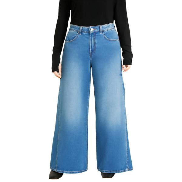 Womens CITY BLUES Side Gusset Wide Leg Jeans
