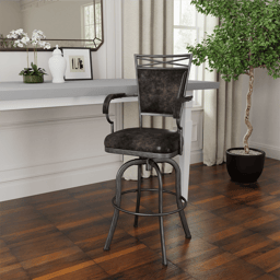 HH2 Home Bridgetown Tilt Upholstered Bar Height Swivel Stool