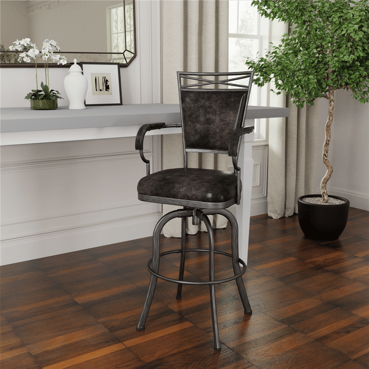 HH2 Home Bridgetown Tilt Upholstered Bar Height Swivel Stool