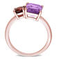 Gemstones Classics&#8482; Rose Gold Plated Amethyst & Garnet Ring - image 3