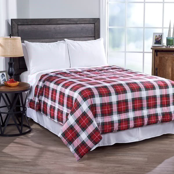 Royal Heritage Tartain Plaid Down Alternative Reversible Comforter