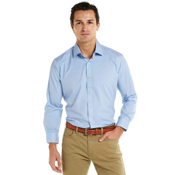 Mens Tom Baine Slim Fit Performance Geo Dress Shirt - Blue - image 