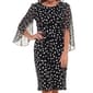 Womens Connected Apparel Sheer Wide Sleeve Dot Dress - image 3