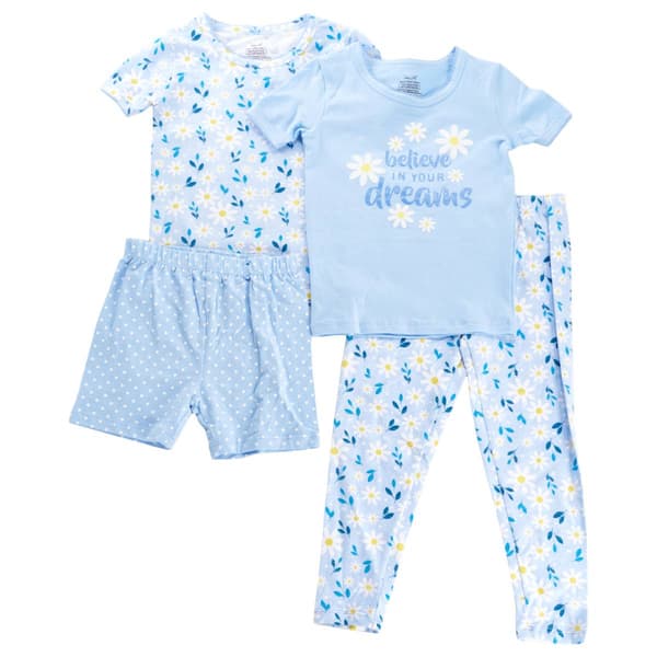 Toddler Girl Rene Rofe(R) Floral Dreams 4pc. Pajama Set - image 