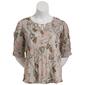 Womens New York Laundry Elbow Sleeve Tropical Crochet Blouse - image 1