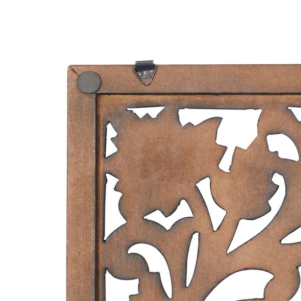 9th & Pike® Black Traditional Floral Wood Wall Decor