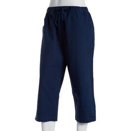 Plus Size Jordana Rose Solid Basic Split Hem Capri Pants