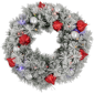 Northlight Dual Color LED Snowy Bristle Pine Christmas Wreath - image 3
