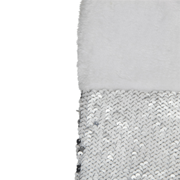 Northlight White & Silver Sequin Christmas Stocking With Cuff