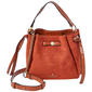 London Fog Faux Suede Crossbody Shoulder Bag - image 1
