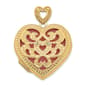 Gold Classics&#40;tm&#41; 14kt. Gold 24mm Heart Diamond Vintage Locket - image 1