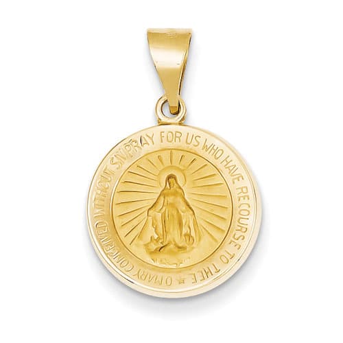 Unisex Gold Classics™ 14kt. Yellow Gold Mary Circle Pendant