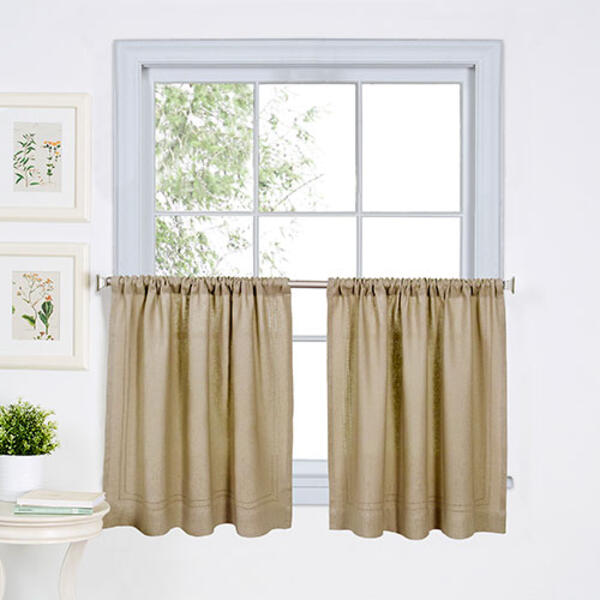 Elrene Cameron Kitchen Curtains - Linen - image 
