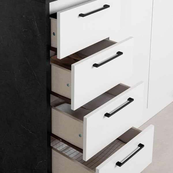 South Shore Myro Faux Black Stone Kitchen Island