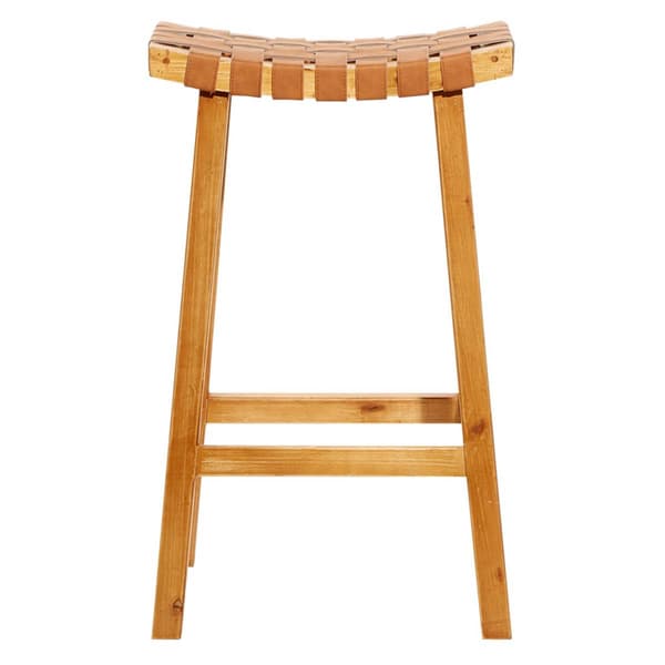 9th & Pike® Rustic Brown Wood Bar Stool