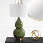 Uttermost Gourd Table Lamp, Green - image 2