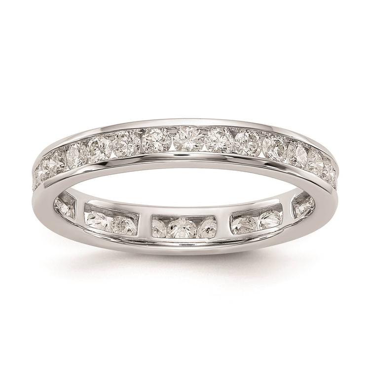 Pure Fire 14kt. White Gold Lab Grown 1ctw. Eternity Band