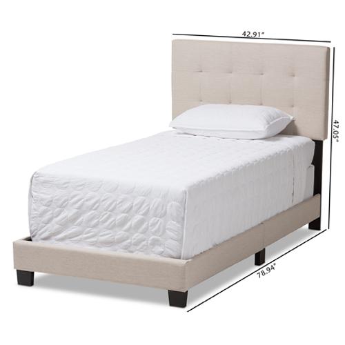 Baxton Studio Brookfield Fabric Twin Size Bed