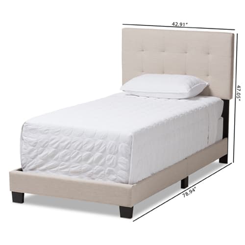 Baxton Studio Brookfield Fabric Twin Size Bed