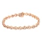 Diamond Classics&#8482; Rose Gold Silver Diamond Link Bracelet - image 3