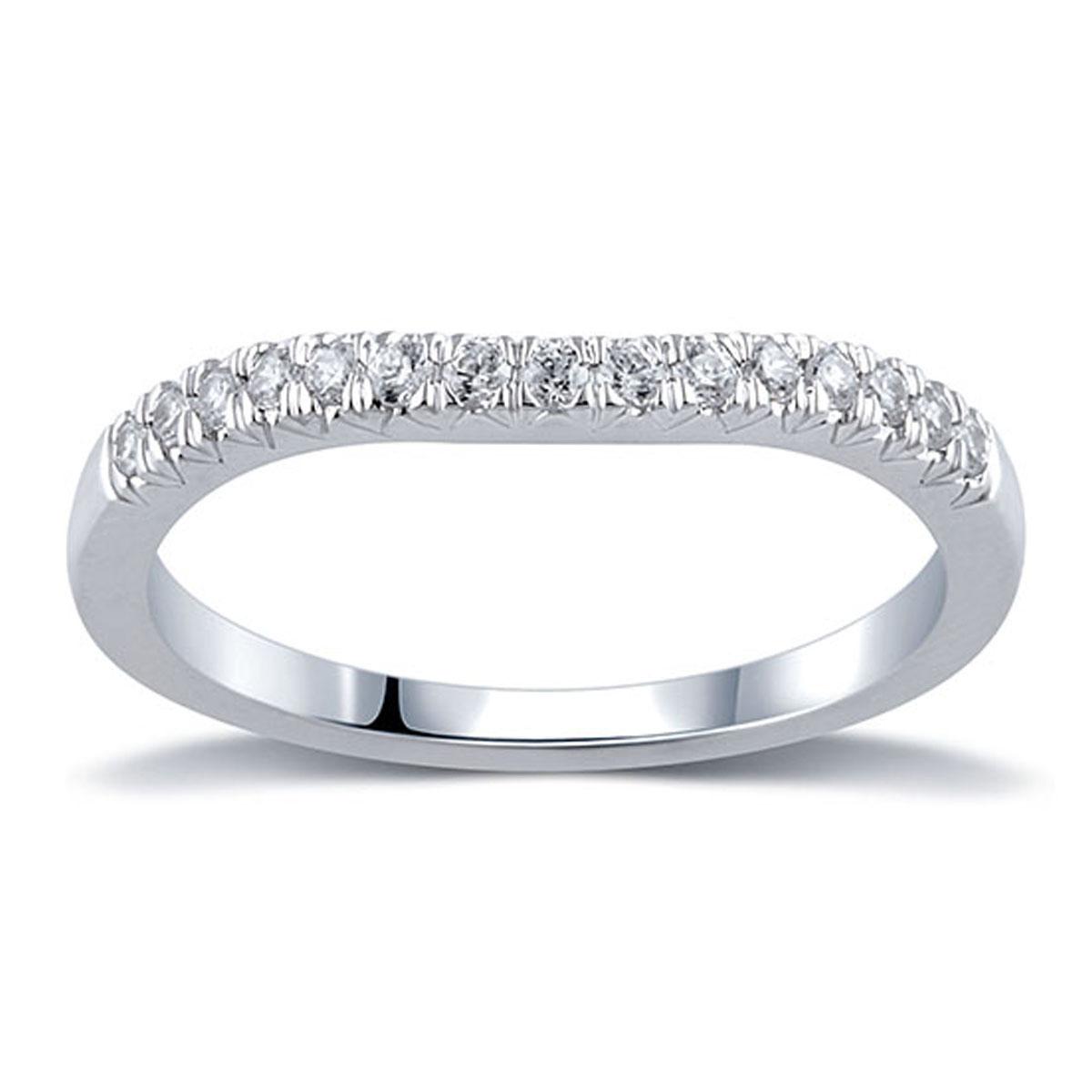Endless Affection™ 14kt. White Gold Diamond Contour Band