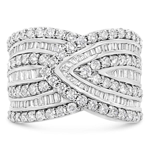 Haus of Brilliance Sterling Silver 2 3/8ctw. Diamond Ring