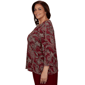 Plus Size Alfred Dunner Union Square 3/4 Sleeve Paisley Blouse - image 4