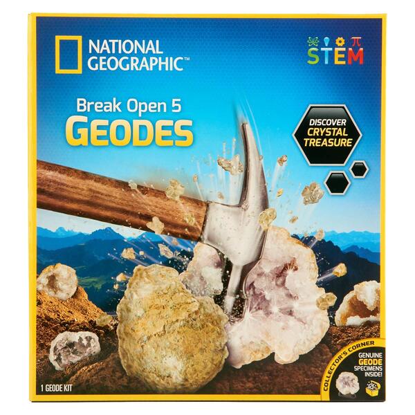 National Geographic(tm) Break Your Own Geode 5pc. Set - image 