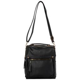 DS Fashion NY Perforated Front Zip Backpack