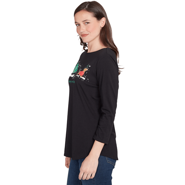 Womens Ruby Rd. Must Haves II Happy Howlidays Tee
