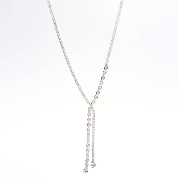 Rosa Rhinestones Silver-Tone Crystal Y-Necklace - image 
