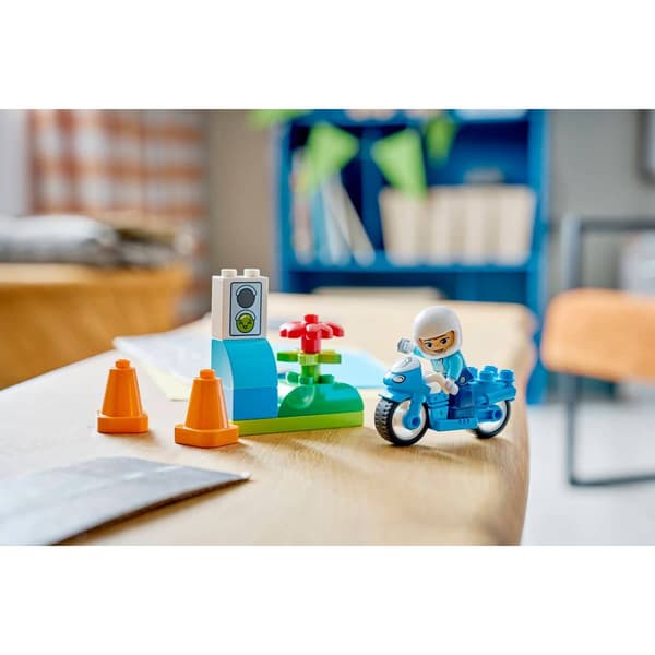 LEGO® DUPLO® Blue Police Motorcycle Building Kit