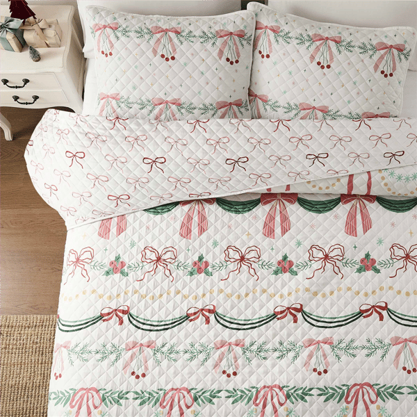 Avanti Bows & Branches 3pc. Reversible Quilt Set