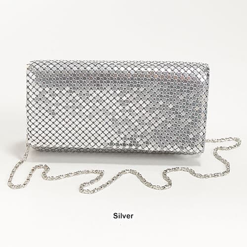 Jessica McClintock Metal Mesh Roll Bag